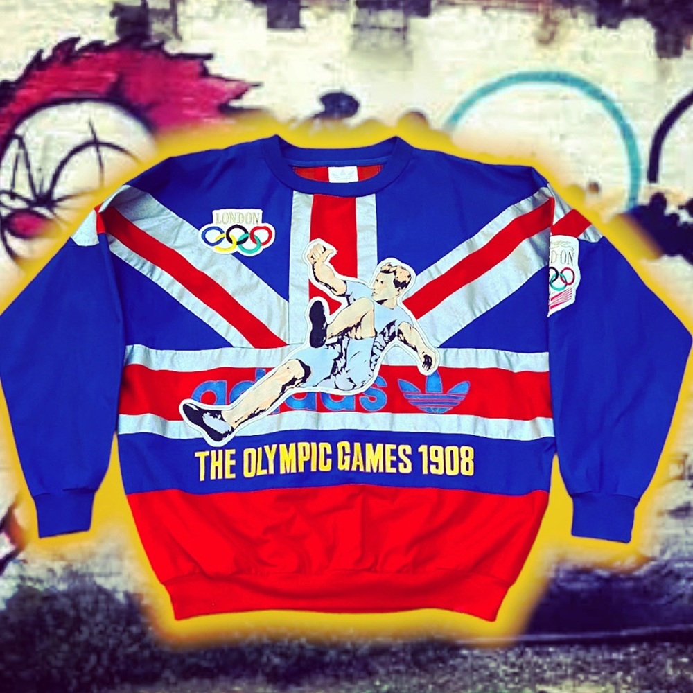 💎ViNTaGe 💎 80's Adidas 1948 London 🗼Olympic Games Sweatshirt 🥇